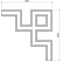 Угловой элемент Европласт 200x12x200 мм арт-1.52.286 — фото 2, Молдинги