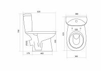Унитаз компакт Santek Анимо 1.WH30.2.134 с бачком и сиденьем арт-1WH302134 — фото 7, Напольные унитазы