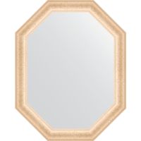 Зеркало Evoform Octagon 75x95 в багетной раме - Старый гипс 82 мм арт-BY 7144 — фото 1, Зеркала в ванную комнату