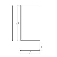 Товар: Шторка на ванну Damixa Skyline 80х140 профиль Хром стекло прозрачное арт-DX35WBS-D7W1-150MT - фото 7 Шторка на ванну Damixa Skyline 80х140 профиль Хром стекло прозрачное арт-DX35WBS-D7W1-150MT — фото 7, Шторки для ванной распашные