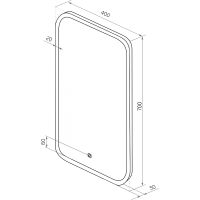 Зеркало Континент Mini 400х700 с подсветкой с сенсорным выключателем арт-ЗЛП852 — фото 8, Зеркала в ванную комнату