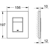 Клавиша смыва Grohe Skate Cosmopolitan Белая арт-38732SH0 — фото 3, Кнопки смыва