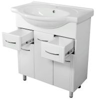 Тумба под раковину Style Line Эко Стандарт 26 Байкал 75 Белый глянец арт-ЛС-00002286 — фото 4, Тумбы под раковину