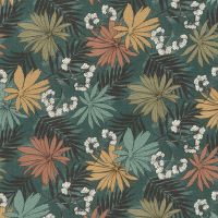 Обои RASCH Denzo II Винил на флизелине (0,53*10,05) Зеленый/Разноцветный, Цветы арт-463378 — фото 1, Обои для стен