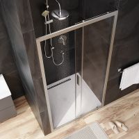 Душевая дверь AM.PM Gem Solo 110 профиль Хром матовый стекло прозрачное арт-W90G-110-1-195MT — фото 3, Раздвижные душевые двери