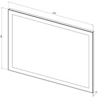 Зеркало Aquanet Алассио 120 с подсветкой с сенсорным выключателем арт-249349 — фото 2, Зеркала в ванную комнату