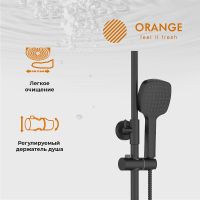 Душевая система Orange Черный арт-T02S4-912b — фото 3, Душевые стойки
