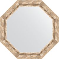 Зеркало Evoform Octagon 63х63 в багетной раме - Прованс с плетением 70 мм арт-BY 3758 — фото 1, Зеркала в ванную комнату