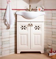 Тумба под раковину Бриклаер Кантри 61 угловая Бежевый дуб прованс арт-4627125413704 — фото 2, Тумбы под раковину