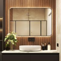 Товар: Зеркало Bond Loft 120x80 с подсветкой Черное глянцевое с бесконтактным выключателем арт-M35ZE-12080 - фото 7 Зеркало Bond Loft 120x80 с подсветкой Черное глянцевое с бесконтактным выключателем арт-M35ZE-12080 — фото 7, Зеркала в ванную комнату