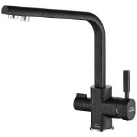 Смеситель для кухни ZorG Steel Hammer Черный матовый арт-SH 909 BLACK CR — фото 1, Смесители для кухни