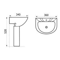 Раковина SantiLine 36 детская Белая с рисунком Микки Маус арт-SL-2115 — фото 2, Раковины подвесные
