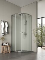 Душевой уголок Agger 80x80 профиль Хром стекло матовое арт-A01-080MCR/G — фото 2, Душевые уголки четверть круга