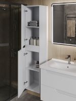 Шкаф пенал Orange Milano Белый арт-PM35-05KU — фото 3, Пеналы для ванной комнаты