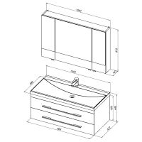 Товар: Комплект мебели для ванной Aquanet Нота New 100 подвесной Белый глянец арт-230303 - фото 5 Комплект мебели для ванной Aquanet Нота New 100 подвесной Белый глянец арт-230303 — фото 5, Комплекты мебели для ванной