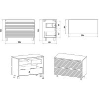 Тумба под раковину Brevita Dakota 100 Черный кварц Дуб Галифакс олово арт-DAK-07100-19/02-2Я — фото 7, Тумбы под раковину
