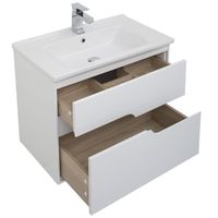 Тумба с раковиной Aquanet Модена 75 подвесная Белый глянец арт-212662 — фото 3, Тумбы с раковиной