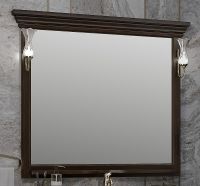 Зеркало Opadiris Риспекто 105 Орех антикварный с выключателем арт-00-00007049 — фото 3, Зеркала в ванную комнату