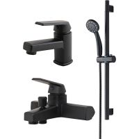 Комплект смесителей Orange OneLife Черный матовый арт-P02-511b — фото 5, Готовые комплекты для ванной комнаты