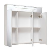 Зеркальный шкаф Runo Парма 75 с подсветкой Белый арт-00000001148 — фото 2, Зеркальные шкафы в ванную