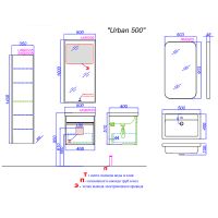 Тумба под раковину Aqwella Urban 50 подвесная Дуб балтийский арт-URB0105DB — фото 4, Тумбы под раковину