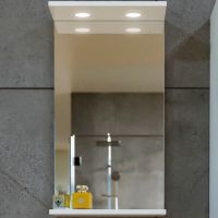 Зеркало Бриклаер Кристалл 40 с подсветкой Белое арт-4627125415845 — фото 1, Зеркала в ванную комнату