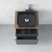 Тумба под раковину Raval Morelle 60 подвесная Антрацит Трюфель арт-Mrl.01.60/P/A-T/RL — фото 3, Тумбы под раковину