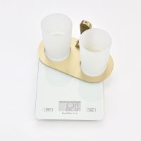 Стакан для зубных щеток Raglo двойной Золото матовое арт-R300.08.03 — фото 8, Стаканы для зубных щеток