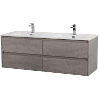 Тумба под раковину BelBagno Kraft 140 подвесная Cemento Grigio арт-KRAFT-1400-4C-SO-2-CG — фото 2, Тумбы под раковину
