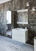 Зеркало Sanflor Чикаго 65/2 Дуб крафт Белое арт-С0001313 — фото 2, Зеркала в ванную комнату