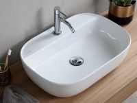 Раковина Scarabeo Glam 56 Белая арт-1804 — фото 2, Раковины накладные