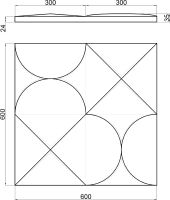 Гипсовая 3д панель Artpole Orion 600x600 мм арт-M-0077 — фото 7, Гипсовые 3Д панели