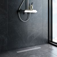 Душевой лоток AM.PM PrimeFlow 60 с решеткой Хром матовый / под плитку Tile арт-W02SC-U11-060-04SB — фото 15, Душевые лотки