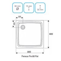 Товар: Душевой поддон из искусственного камня Ravak Perseus Pro Flat 80х80 Белый арт-XA034411010 - фото 4 Душевой поддон из искусственного камня Ravak Perseus Pro Flat 80х80 Белый арт-XA034411010 — фото 4, Душевые поддоны из искусственного камня