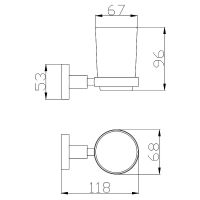 Стакан для зубных щеток Rav Slezak Colorado Золото арт-COA0201Z — фото 2, Стаканы для зубных щеток