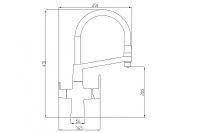 Смеситель для кухни ZorG Steel Hammer Черный матовый Хром арт-SH 818-6 BLACK CR — фото 2, Смесители для кухни