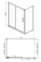 Душевой уголок Aquanet Delta NPE1131 160х90 профиль Хром стекло прозрачное арт-273609 — фото 7, Прямоугольные душевые уголки