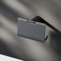 Держатель туалетной бумаги AM.PM X-Joy с крышкой Черный матовый арт-A84341422 — фото 6, Держатели туалетной бумаги