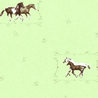 Обои детские AS Creation Little Stars Винил на флизелине (0,53*10,05) Зеленый, Животные арт-35837-1 — фото 1, Обои для стен