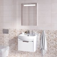 Зеркало Cersanit Led 010 Base 60 с подсветкой сверху арт-KN-LU-LED010*60-b-Os — фото 4, Зеркала в ванную комнату