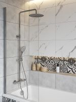 Товар: Душевая система Cersanit Brasko с термостатом Хром арт-64526 - фото 12 Душевая система Cersanit Brasko с термостатом Хром арт-64526 — фото 12, Душевые стойки