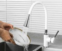 Смеситель для кухни Frap H44-8 Белый Хром арт-F4044-8 — фото 6, Смесители для кухни