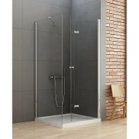 Душевой уголок New Trendy New Soleo Chrome 90х70 R профиль Хром стекло прозрачное арт-D-0153A/D-0086B — фото 2, Прямоугольные душевые уголки