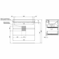 Тумба под раковину Aquanet Вега 80 подвесная Маренго арт-329591 — фото 13, Тумбы под раковину