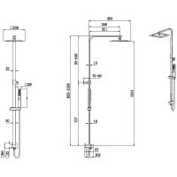 Душевая система Allen Brau Infinity Черная матовая арт-5.21031-31 — фото 6, Душевые стойки