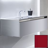 Тумба с раковиной SanVit Кубэ-1 60 в цвете Ral подвесная Красный глянец арт-kkube1060 — фото 1, Тумбы с раковиной