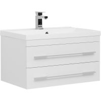 Тумба с раковиной Aquanet Нота 75 подвесная Белая арт-287707 — фото 1, Тумбы с раковиной