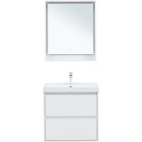 Тумба под раковину Aquanet Милан 70 подвесная Белый глянец арт-336368 — фото 11, Тумбы под раковину