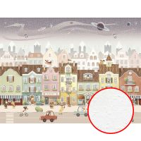 Фреска детская Ortograf Little Friends 34350 Фактура бархат FX Флизелин (4*3) Фиолетовый/Разноцветный, Мультимедия арт-34350 (бархат FX) — фото 1, Фрески