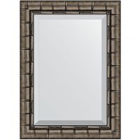 Зеркало Evoform Exclusive 73х53 с фацетом в багетной раме - Серебряный бамбук 73 мм арт-BY 1126 — фото 1, Зеркала в ванную комнату